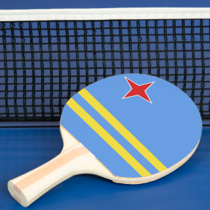 Raquette De Ping Pong Drapeau d'Aruba