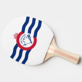 Raquette De Ping Pong Drapeau de Cincinnati, Ohio Ping-Pong Paddle (Côté)