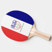 Raquette De Ping Pong Drapeau de Cleveland, Ohio Ping-Pong Paddle (Côté)