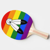 Raquette De Ping Pong Drapeau de fierté bispirituel de SlipperyJoe's sym (Côté)