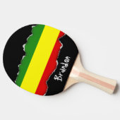 Raquette De Ping Pong Drapeau de fierté de Rastafarian (Côté)