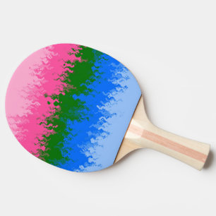 Raquette De Ping Pong Drapeau de fierté omniromantique abstrait ondoyant