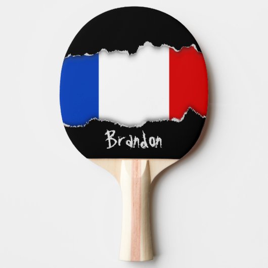 Raquette De Ping Pong Drapeau de France (Devant)