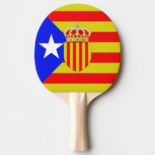 Raquette De Ping Pong Drapeau de la Catalogne