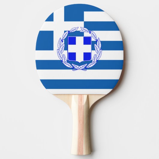 Raquette De Ping Pong Drapeau de la Grèce (Devant)