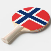 Raquette De Ping Pong Drapeau de la Norvège (Devant Angle)