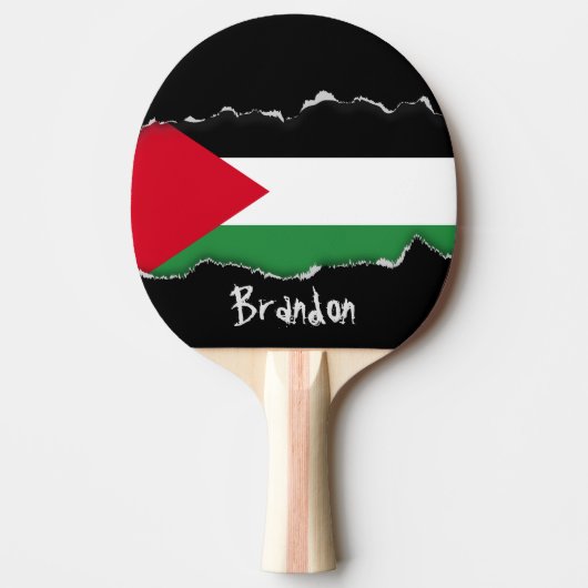 Raquette De Ping Pong Drapeau de la Palestine (Devant)