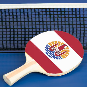Raquette De Ping Pong Drapeau de la Polynésie française