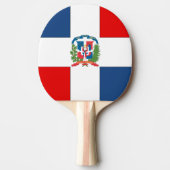 Raquette De Ping Pong Drapeau de la République Dominicaine (Devant)