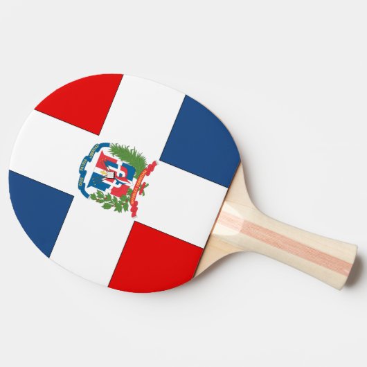Raquette De Ping Pong Drapeau de la République Dominicaine (Côté)