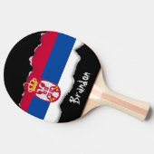 Raquette De Ping Pong Drapeau de la Serbie (Côté)