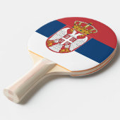 Raquette De Ping Pong Drapeau de la Serbie (Devant Angle)