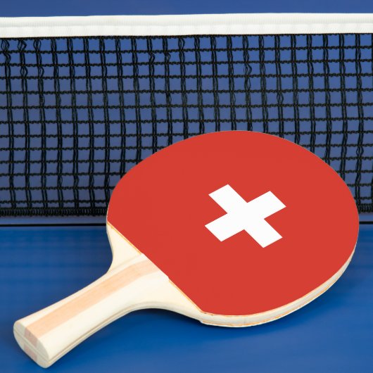 Raquette De Ping Pong drapeau de la Suisse (Insitu)