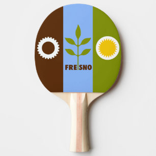 Raquette De Ping Pong Drapeau de la ville de Fresno, Californie Ping Pon