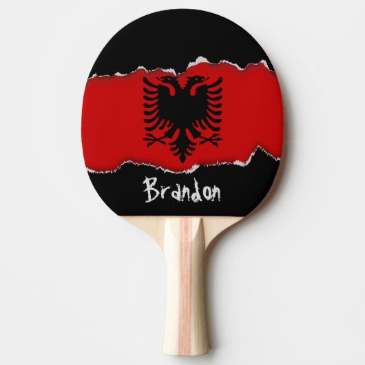 Raquette De Ping Pong Drapeau de l'Albanie (Devant)