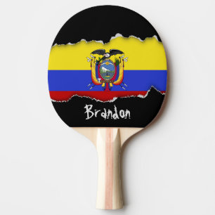 Raquette De Ping Pong Drapeau de l'Equateur
