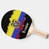 Raquette De Ping Pong Drapeau de l'Equateur (Côté)