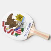 Raquette De Ping Pong Drapeau de l'Illinois (Côté)