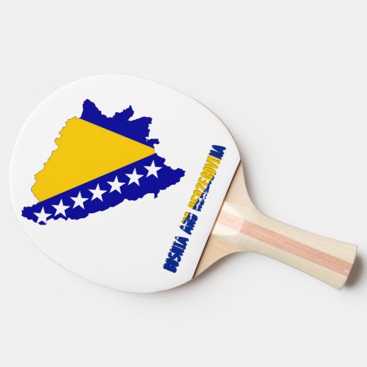 Raquette De Ping Pong Drapeau de pays bosnien (Côté)