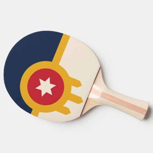 Raquette De Ping Pong Drapeau de Tulsa, Oklahoma (Côté)