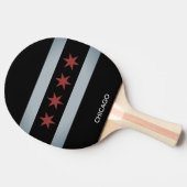 Raquette De Ping Pong Drapeau de ville de Chicago ping pong paddle (Côté)