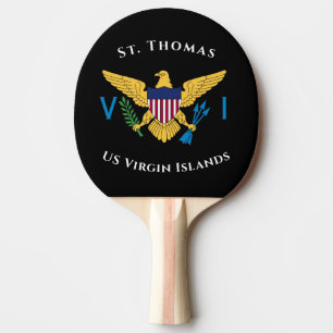 Raquette De Ping Pong Drapeau des îles Vierges américaines St. Thomas US