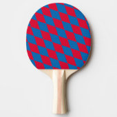 Raquette De Ping Pong Drapeau diamant Bavière bleu et rouge Motif (Devant)