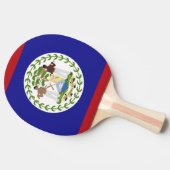 Raquette De Ping Pong Drapeau du Belize (Côté)