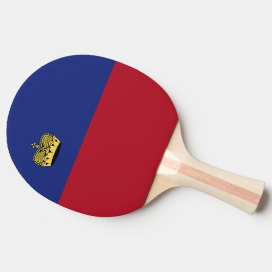 Raquette De Ping Pong Drapeau du Liechtenstein (Côté)