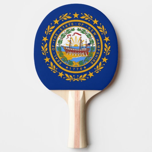 Raquette De Ping Pong Drapeau du New Hampshire (Devant)