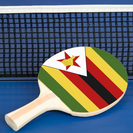 Raquette De Ping Pong drapeau du Zimbabwe (Insitu)
