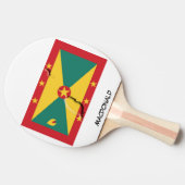 Raquette De Ping Pong DRAPEAU ET CARTE GRENADA Personnalisé (Côté)
