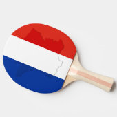 Raquette De Ping Pong drapeau français (Côté)