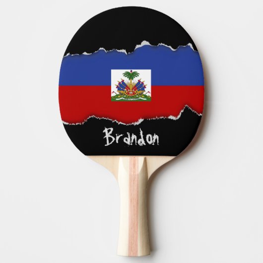 Raquette De Ping Pong Drapeau haïtien classique (Devant)