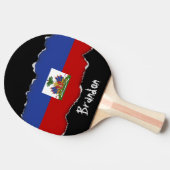 Raquette De Ping Pong Drapeau haïtien classique (Côté)
