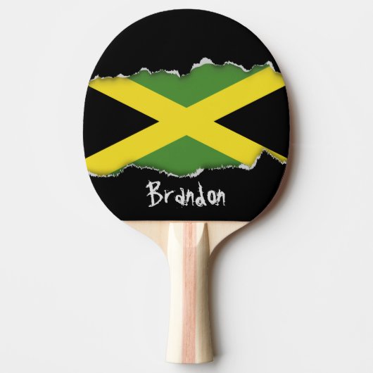 Raquette De Ping Pong Drapeau jamaïcain (Devant)
