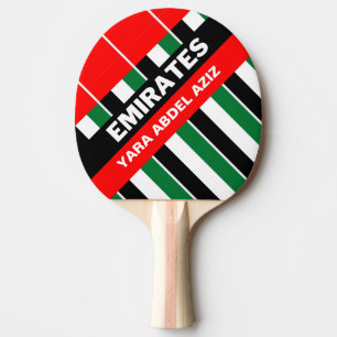 Raquette De Ping Pong Drapeau Personnalisé Patriotique Émirats Arabes Un