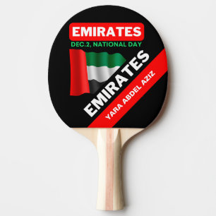 Raquette De Ping Pong Drapeau Personnalisé Patriotique Émirats Arabes Un