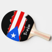 Raquette De Ping Pong Drapeau porto-ricain classique (Côté)