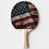 Raquette De Ping Pong Drapeau rétro américain Patriotic Ping Paddle (Devant)