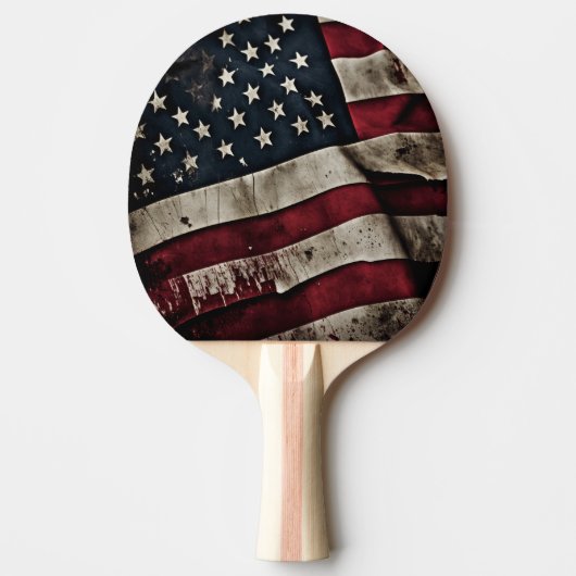 Raquette De Ping Pong Drapeau rétro américain Patriotic Ping Paddle (Devant)