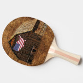 Raquette De Ping Pong Drapeau rustique américain (Côté)