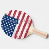 Raquette De Ping Pong Drapeau Splatter Peint USA (Côté)