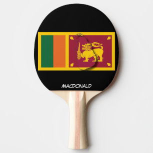 Raquette De Ping Pong DRAPEAU SRI LANKA personnalisé