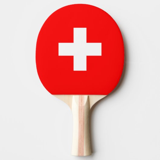 Raquette De Ping Pong Drapeau Suisse (Devant)