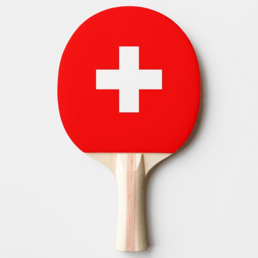 Raquette De Ping Pong Drapeau Suisse (Devant)