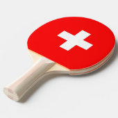 Raquette De Ping Pong Drapeau Suisse (Devant Angle)