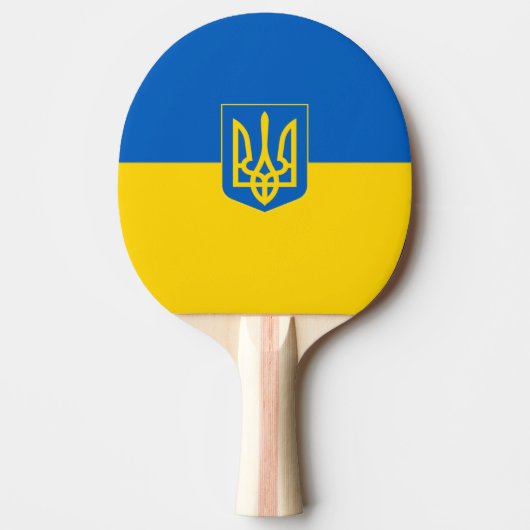 Raquette De Ping Pong Drapeau ukrainien Armoiries (Devant)