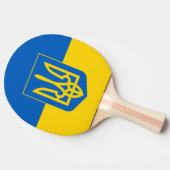 Raquette De Ping Pong Drapeau ukrainien avec armoiries (Côté)