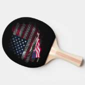 Raquette De Ping Pong Drapeau USA (Côté)